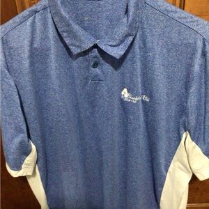 Mens Nike light blue and white XL golf shirt